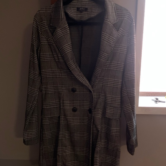 Plaid spring over coat - Picture 2 of 3